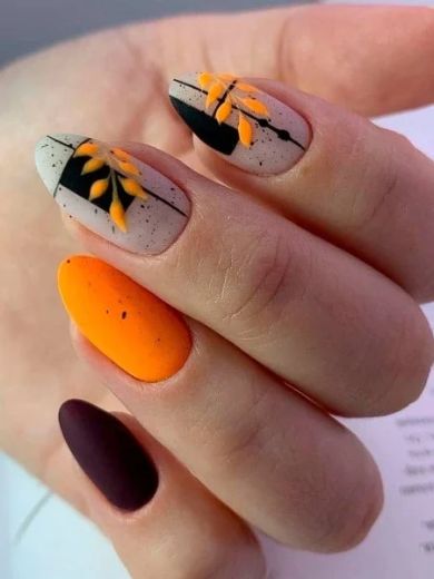 20 Stunning Orange Fall Nail Ideas for 2024: Embrace the Season with Vibrant Designs