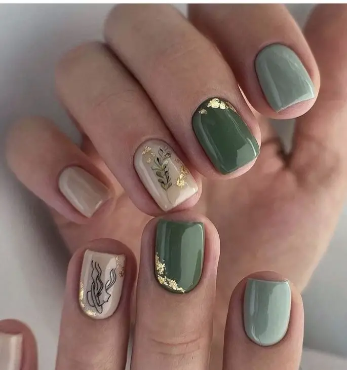 20 Ideas Fall Green Nails: Stylish and Elegant Ideas for the Season