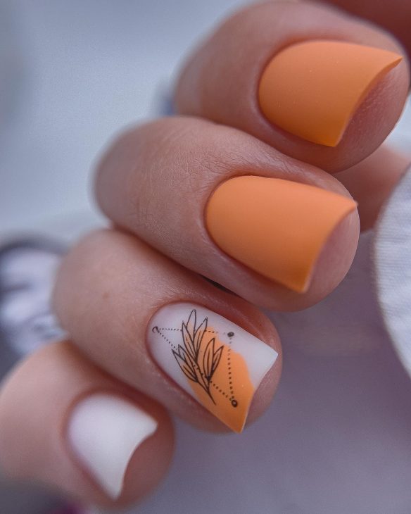 21 Ideas Fall Coffin Nails: Trendy and Elegant Ideas for Autumn