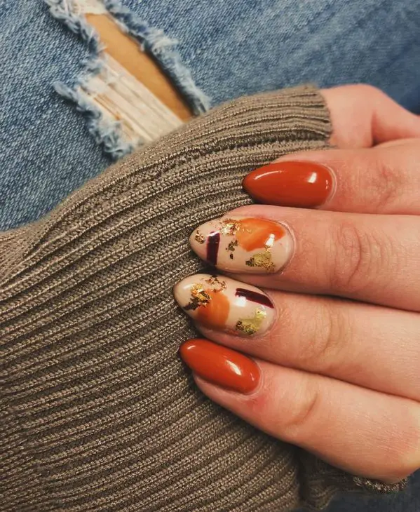 20 Stunning Orange Fall Nail Ideas for 2024: Embrace the Season with Vibrant Designs