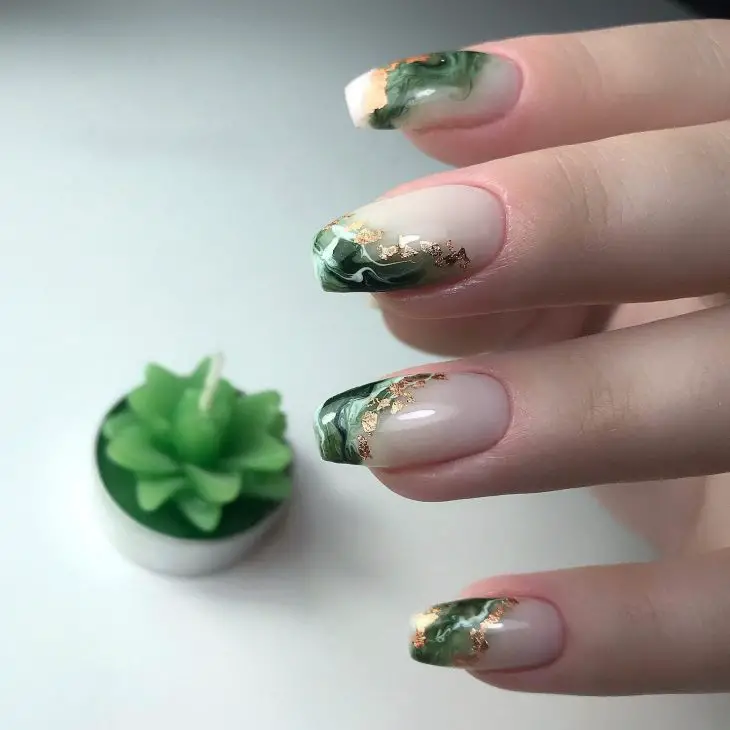 20 Ideas Fall Green Nails: Stylish and Elegant Ideas for the Season