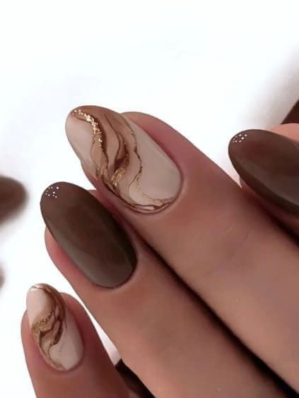 20 Ideas Brown Fall Nails: Stunning Designs to Welcome the Autumn Season