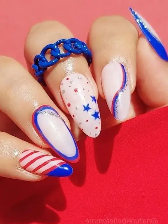 20 Stunning American Flag Nail Designs for 2024: Simple, Acrylic, French Tips