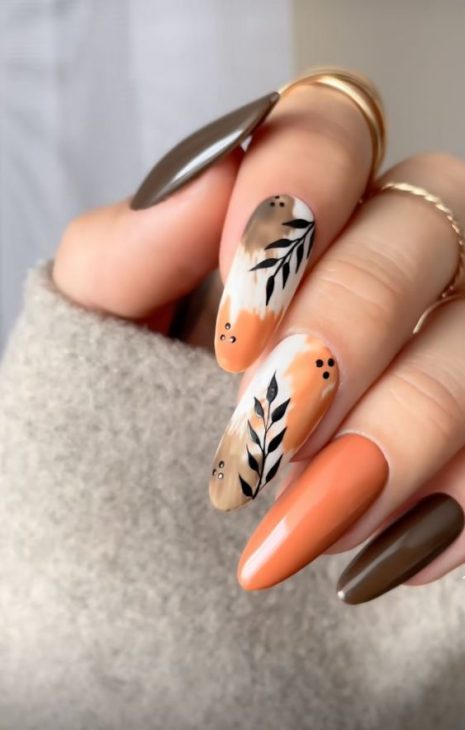 20 Stunning Orange Fall Nail Ideas for 2024: Embrace the Season with Vibrant Designs