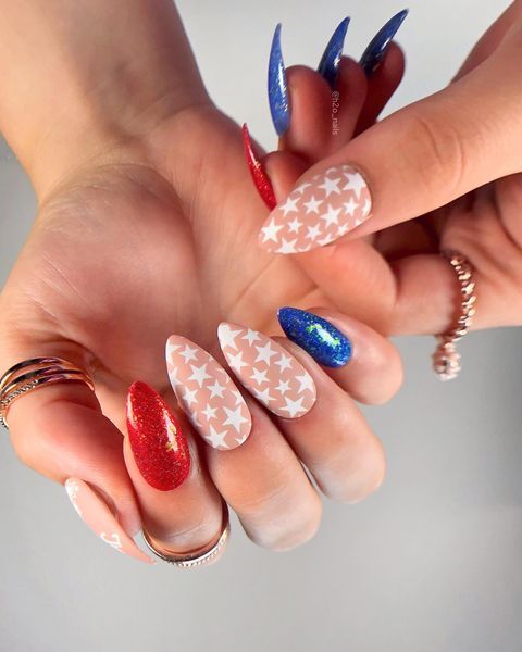 20 Stunning American Flag Nail Designs for 2024: Simple, Acrylic, French Tips