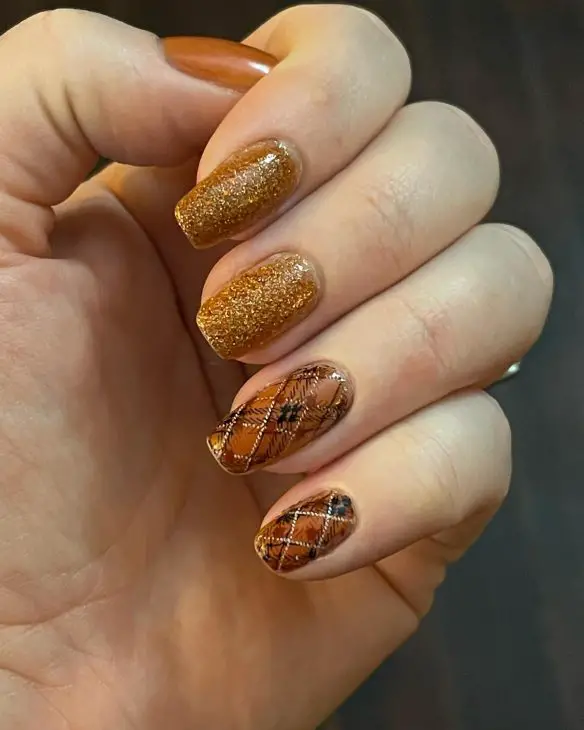 21 Ideas Fall Plaid Nails: A Cozy and Chic Trend for the Season