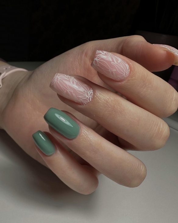 20 Ideas Fall Green Nails: Stylish and Elegant Ideas for the Season