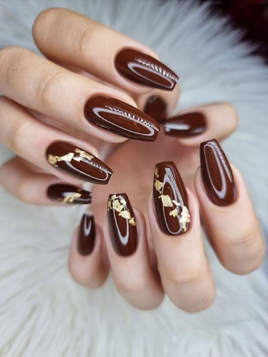 20 Ideas Brown Fall Nails: Stunning Designs to Welcome the Autumn Season