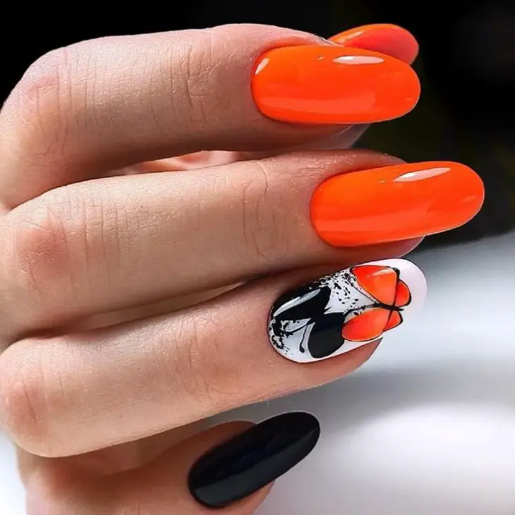 20 Stunning Orange Fall Nail Ideas for 2024: Embrace the Season with Vibrant Designs