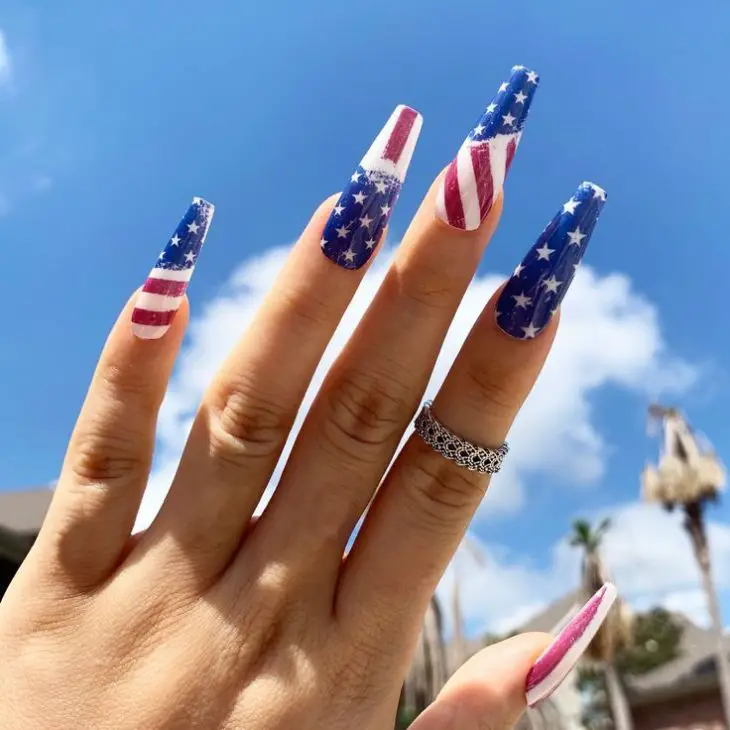 20 Stunning American Flag Nail Designs for 2024: Simple, Acrylic, French Tips