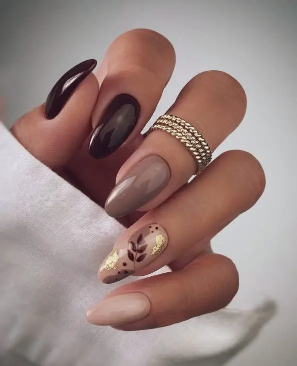 20 Ideas Brown Fall Nails: Stunning Designs to Welcome the Autumn Season