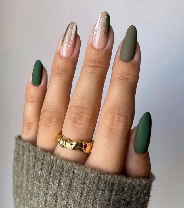 20 Ideas Fall Green Nails: Stylish and Elegant Ideas for the Season