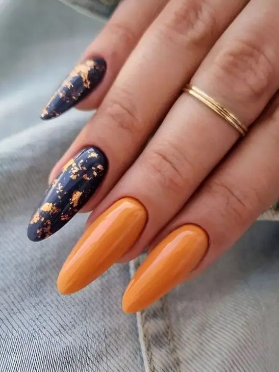 20 Stunning Orange Fall Nail Ideas for 2024: Embrace the Season with Vibrant Designs