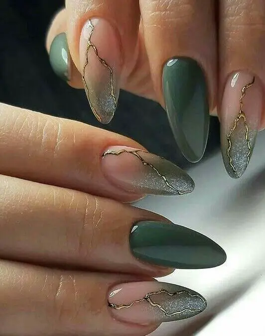 20 Ideas Fall Green Nails: Stylish and Elegant Ideas for the Season