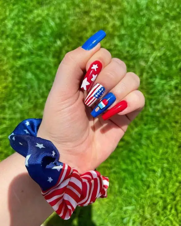 20 Stunning American Flag Nail Designs for 2024: Simple, Acrylic, French Tips