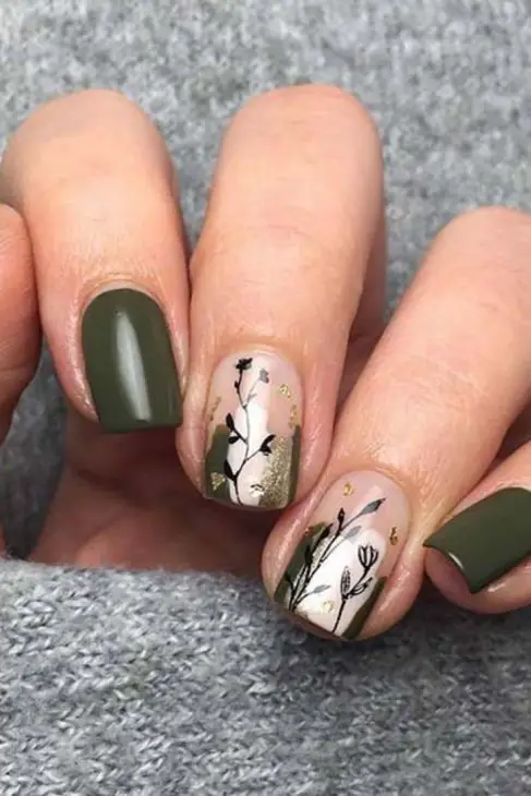 20 Ideas Fall Green Nails: Stylish and Elegant Ideas for the Season