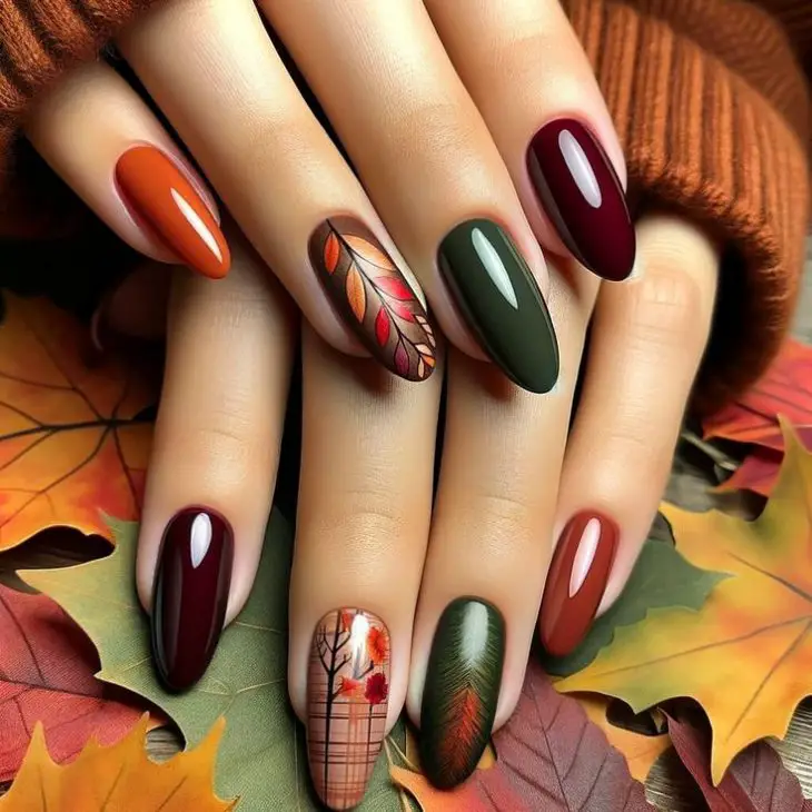 21 Ideas Fall Themed Nails: Embrace Autumn with Stunning Designs