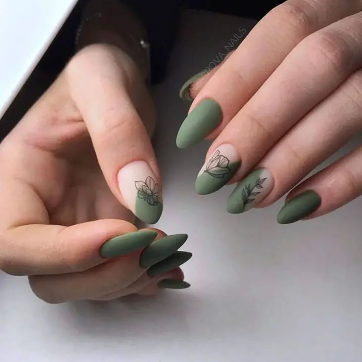 20 Ideas Fall Green Nails: Stylish and Elegant Ideas for the Season