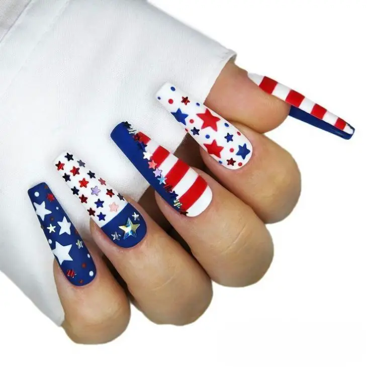 20 Stunning American Flag Nail Designs for 2024: Simple, Acrylic, French Tips