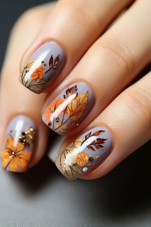 21 Ideas Fall Themed Nails: Embrace Autumn with Stunning Designs