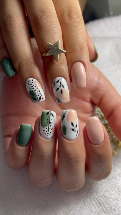 20 Ideas Fall Green Nails: Stylish and Elegant Ideas for the Season