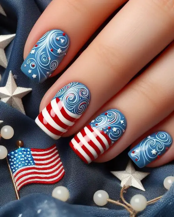 20 Stunning American Flag Nail Designs for 2024: Simple, Acrylic, French Tips