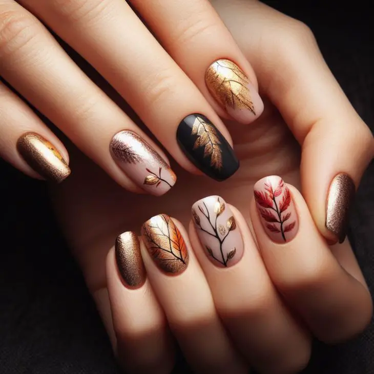 21 Ideas Fall Themed Nails: Embrace Autumn with Stunning Designs