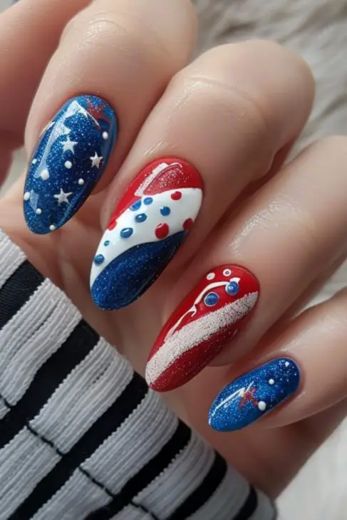 20 Stunning American Flag Nail Designs for 2024: Simple, Acrylic, French Tips