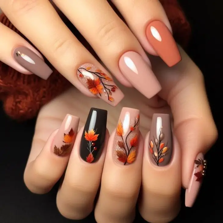 21 Ideas Fall Themed Nails: Embrace Autumn with Stunning Designs