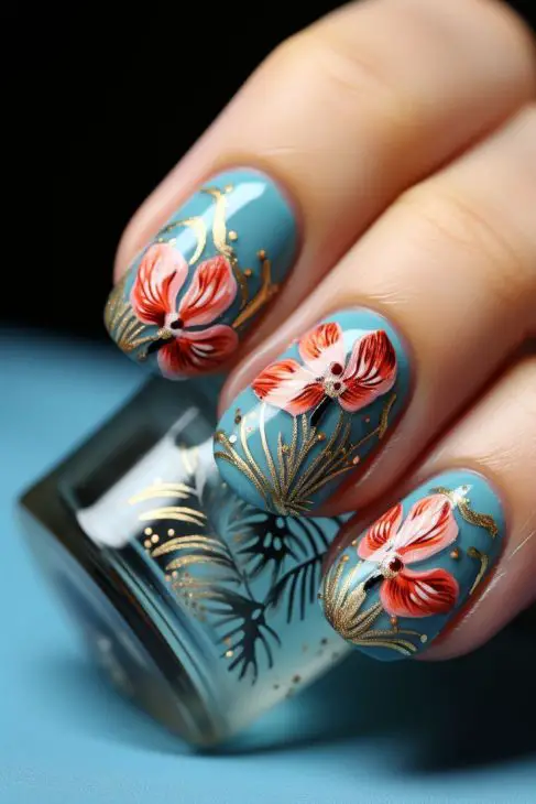 20 Ideas Tropical Nail Designs 2024: Bringing the Beach to Your Fingertips