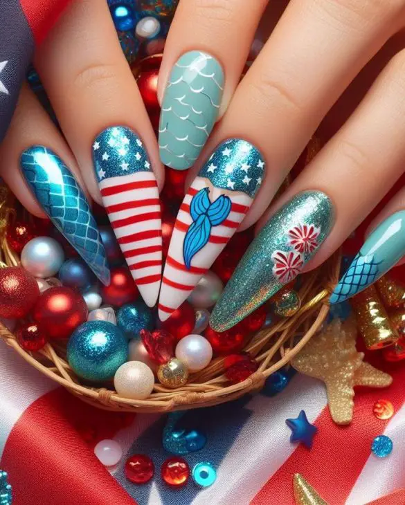 20 Stunning American Flag Nail Designs for 2024: Simple, Acrylic, French Tips