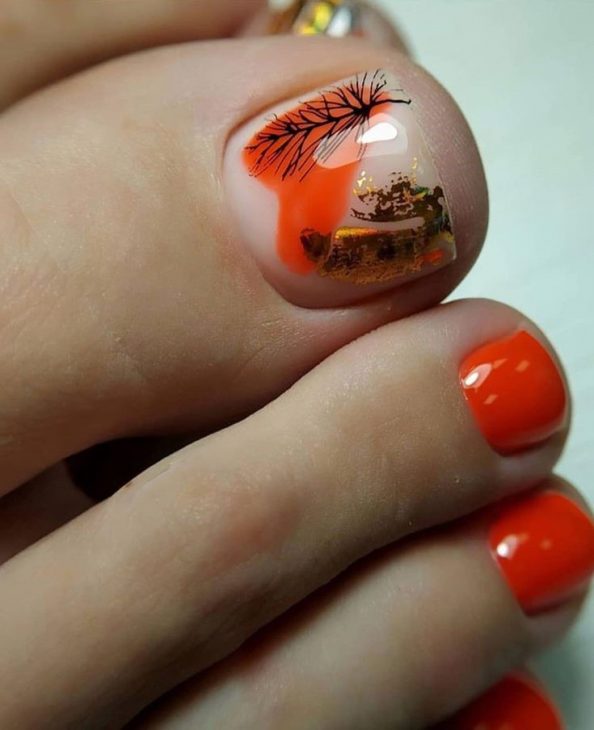 20 Gorgeous Fall Toe Nail Colors for 2024: Autumn Pedicure Ideas