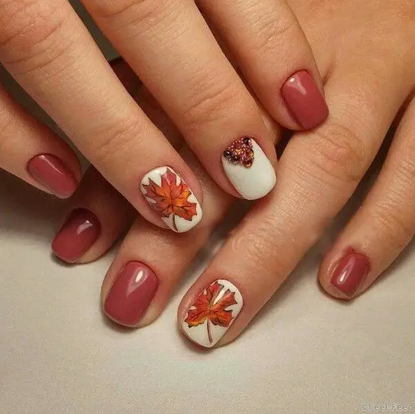 20 Ideas Fall Leaf Nail Designs: Embrace the Autumn Vibes