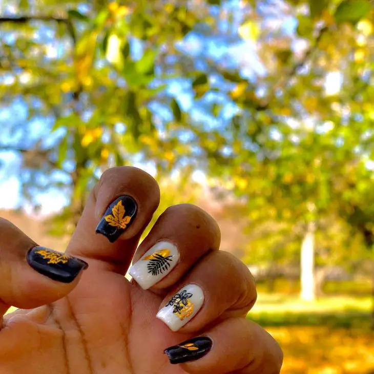 20 Ideas Fall Leaves Nail Art: A Journey Through Autumn Beauty