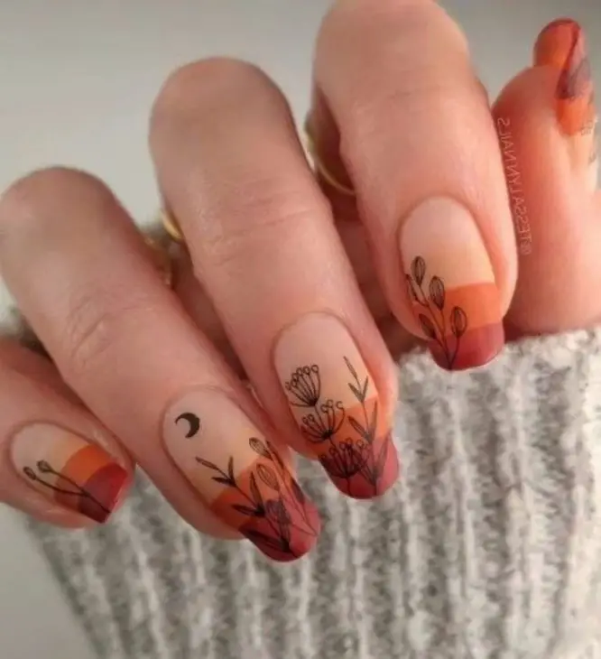 20 Stunning Orange Fall Nail Ideas for 2024: Embrace the Season with Vibrant Designs