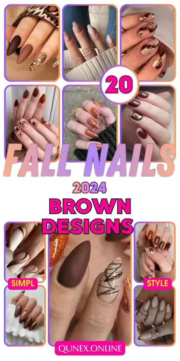 20 Ideas Brown Fall Nails: Stunning Designs to Welcome the Autumn Season