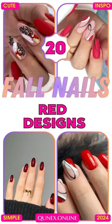 20 Ideas Red Fall Nails: Captivating Ideas for a Seasonal Manicure