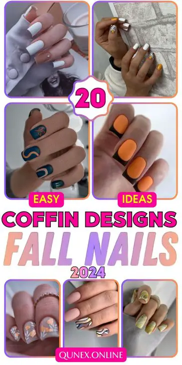 21 Ideas Fall Coffin Nails: Trendy and Elegant Ideas for Autumn