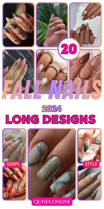 20 Ideas Long Fall Nails: Inspiring Designs