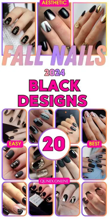 Black Fall Nails: Chic and Timeless Manicure 20 Ideas