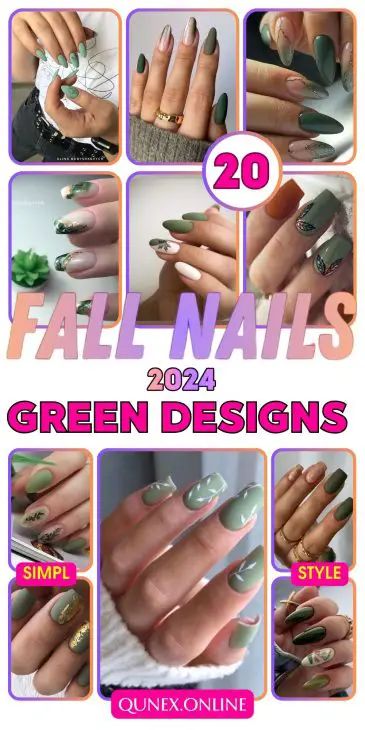 20 Ideas Fall Green Nails: Stylish and Elegant Ideas for the Season