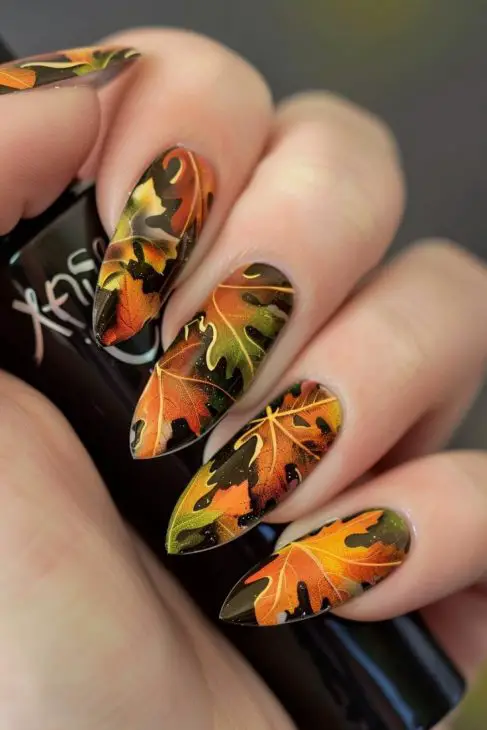 20 Stunning Fall Nails Almond Shape Ideas for 2024: Designs, Short, Long, and French Tips