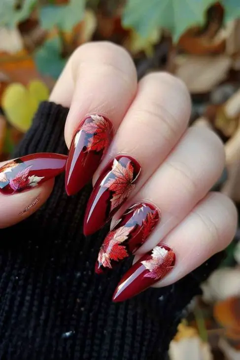 20 Stunning Burgundy Fall Nails Ideas for 2024: Embrace Autumn Elegance