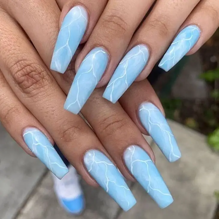 Blue Fall Nails 2024: Captivating Styles for the Season