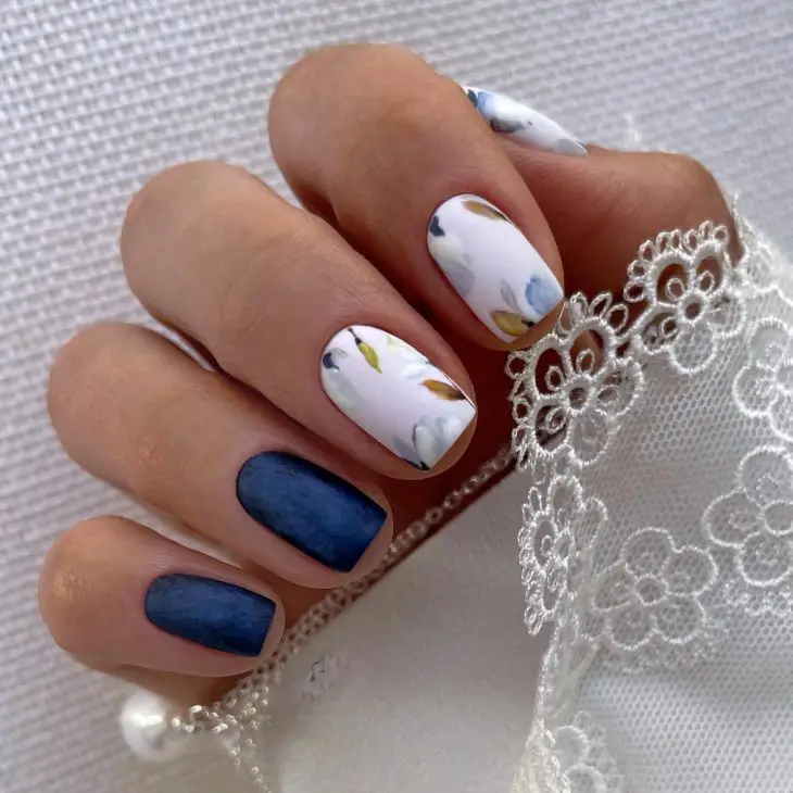 Blue Fall Nails 2024: Captivating Styles for the Season