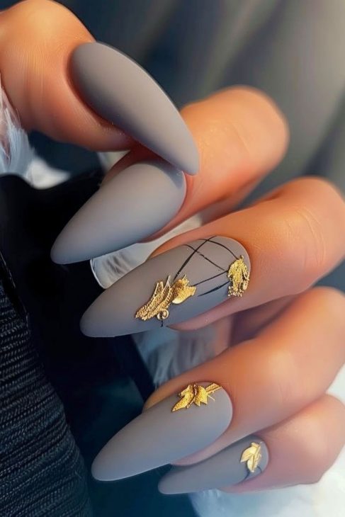 20 Stunning Fall Nails Almond Shape Ideas for 2024: Designs, Short, Long, and French Tips