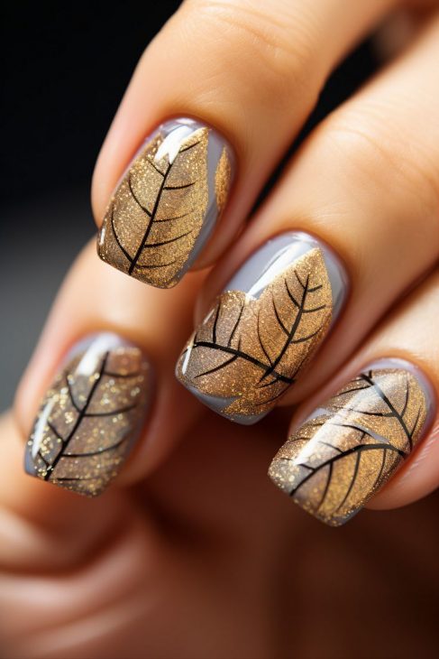 20 Stunning Fall Leaf Nail Designs for 2024: Embrace Autumn with Style