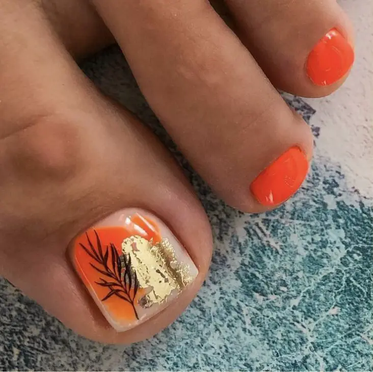 Fall Toe Nail Art: Stunning Designs and  20 Ideas