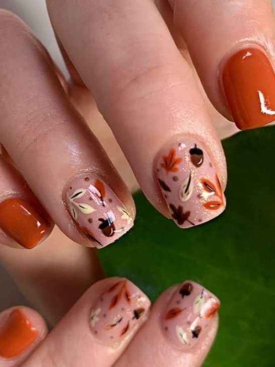 20 Unique Fall Leaves Nail Art Designs for 2024