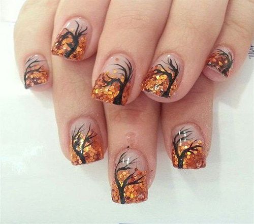 Fall Tree Nail Art Ideas for 2024: Embrace Autumn with Simple and Festive Designs